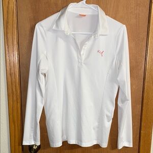 Puma Women's White Long Sleeve Golf Shirt